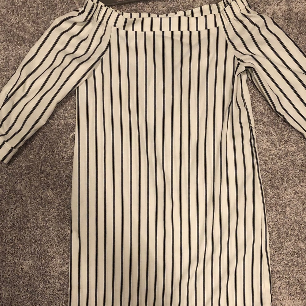 Off the shoulder shift dress